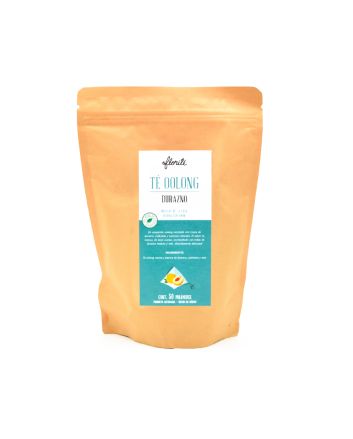 Bolsa de té en pirámide biodegradable Oolong Durazno