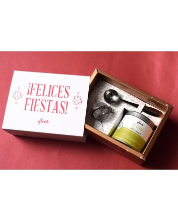 Kit Felices fiestas - Té + Cuchara + Infusor